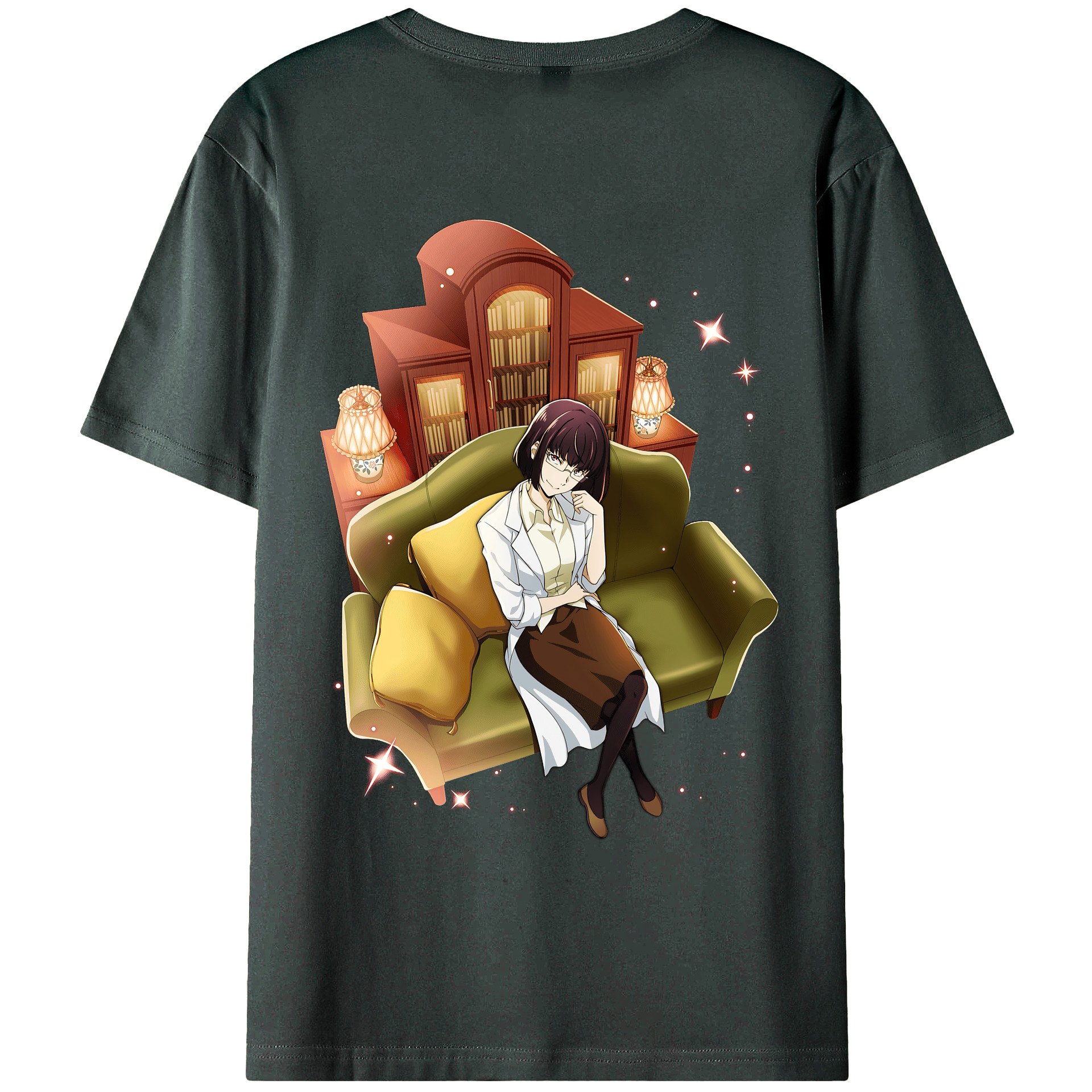 （画像用） 文豪ストレイドッグス Bungo Stray Dogs 綿100％ メンズ半袖Tシャツ（バックプリント） 通気性